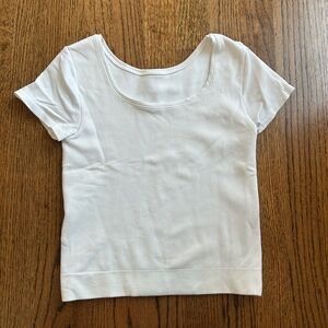 ATHLETA ribbed white top